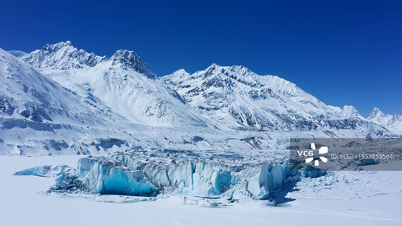 冰川雪山的壮丽画卷图片素材