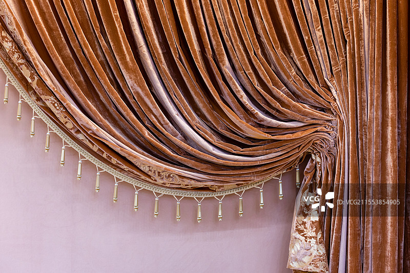 家纺家居展会上精美的窗帘展示图片素材