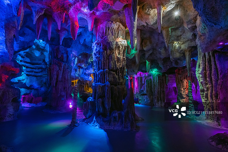 中国房山世界地质公园博物馆钟乳石溶洞图片素材