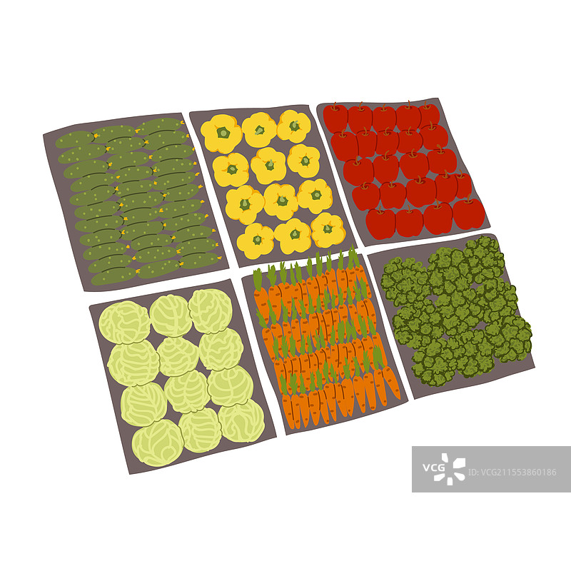 色彩斑斓的蔬菜市场图片素材