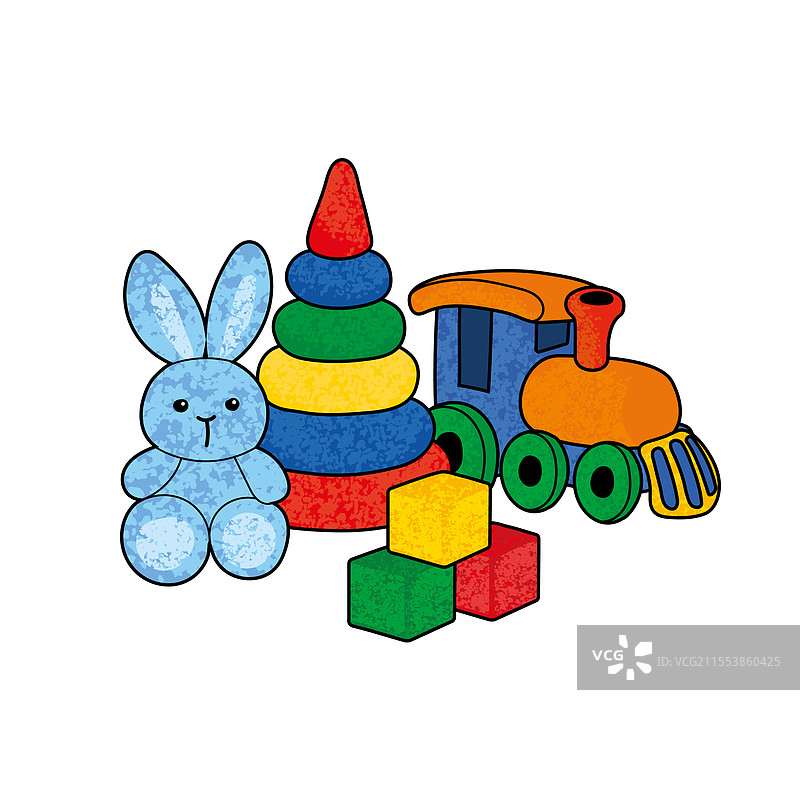 五彩缤纷的儿童玩具图片素材