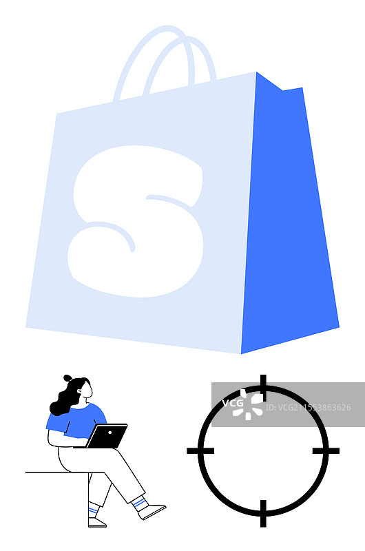 在线购物和目标营销概念图片素材
