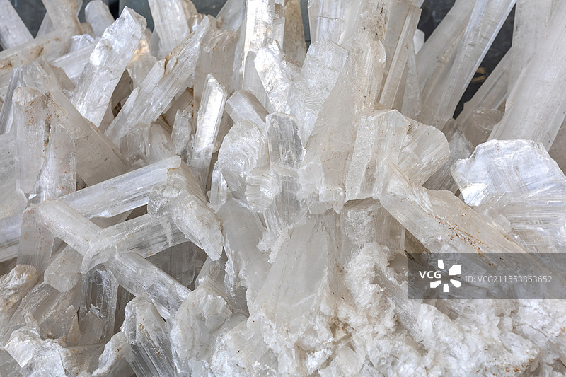 中国房山世界地质公园博物馆石膏晶簇产地云南图片素材