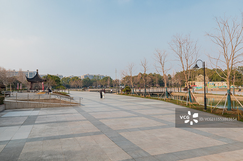 中国苏州 桐泾公园的风光图片素材