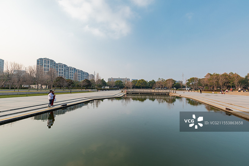 中国苏州 桐泾公园的风光图片素材