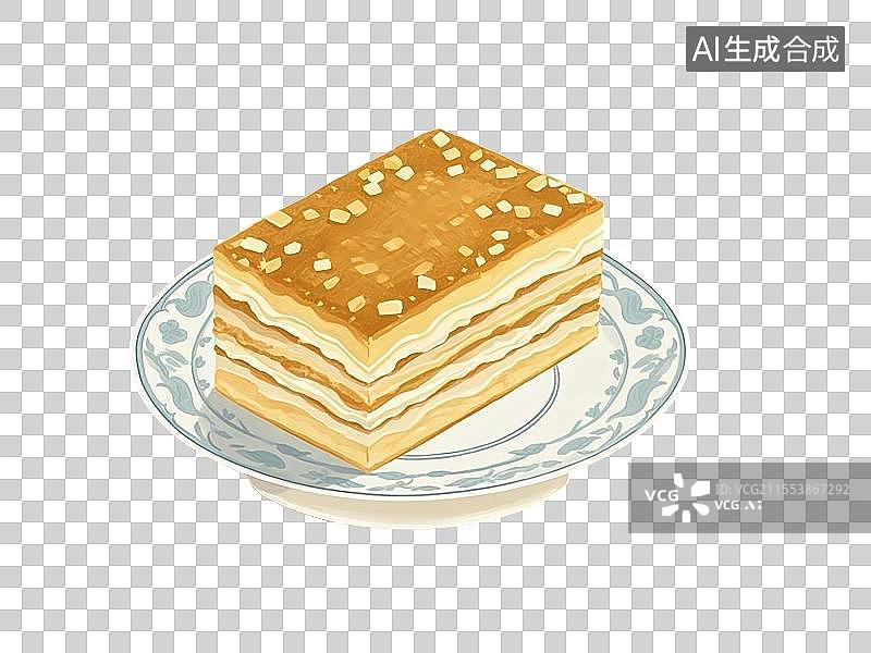 【AI数字艺术】国潮单品元素-千层油糕图片素材