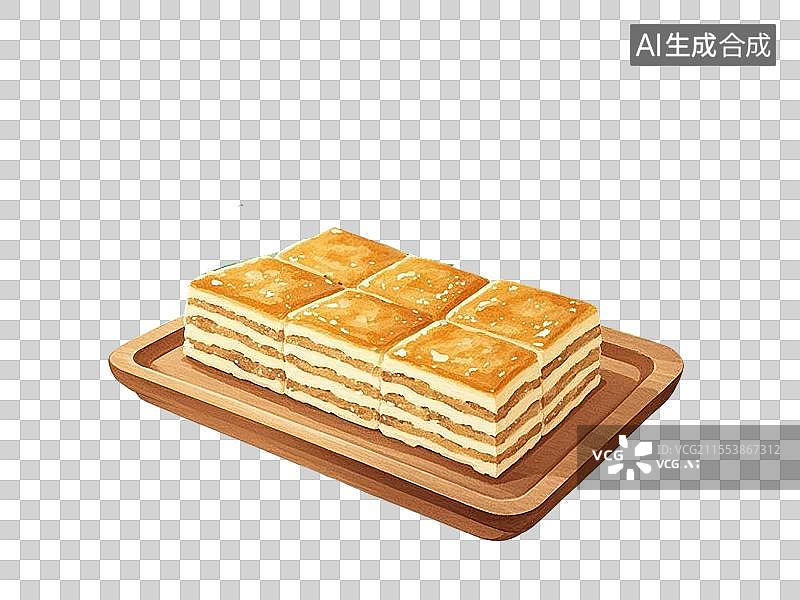 【AI数字艺术】国潮单品元素-千层油糕图片素材