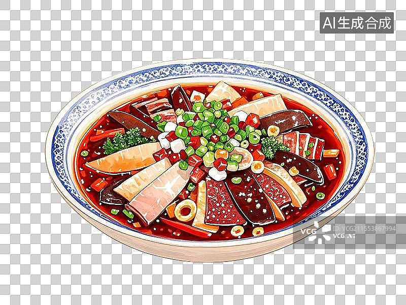 【AI数字艺术】国潮单品元素-毛血旺图片素材