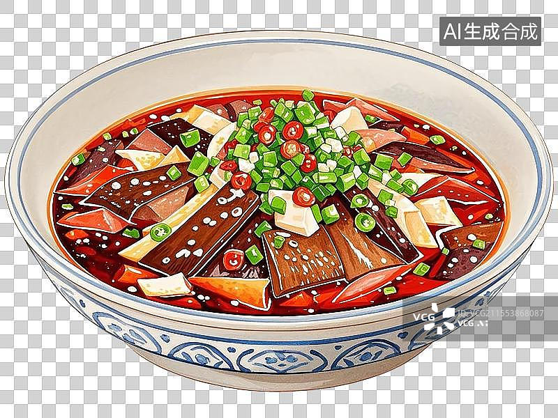 【AI数字艺术】国潮单品元素-毛血旺图片素材