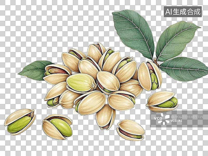 【AI数字艺术】国潮单品元素-开心果图片素材