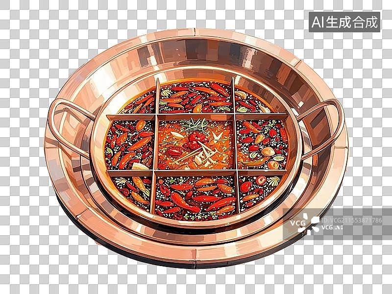 【AI数字艺术】国潮单品元素-九宫格火锅图片素材