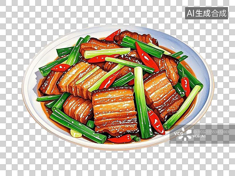 【AI数字艺术】国潮单品元素-回锅肉图片素材