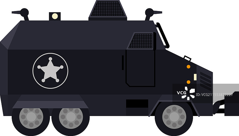 警察特警卡车图标图片素材