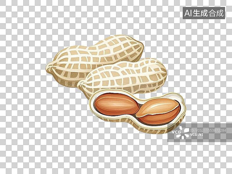 【AI数字艺术】国潮单品元素-花生图片素材