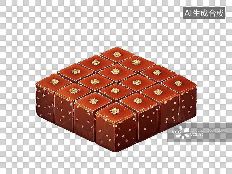 【AI数字艺术】国潮单品元素-红糖年糕图片素材