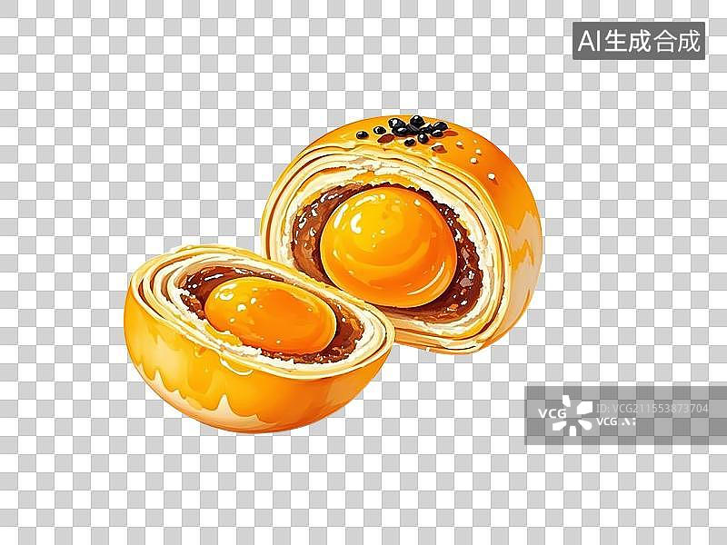 【AI数字艺术】国潮单品元素-蛋黄酥图片素材