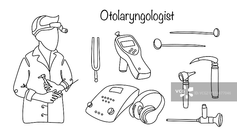 耳鼻喉科医生图片素材