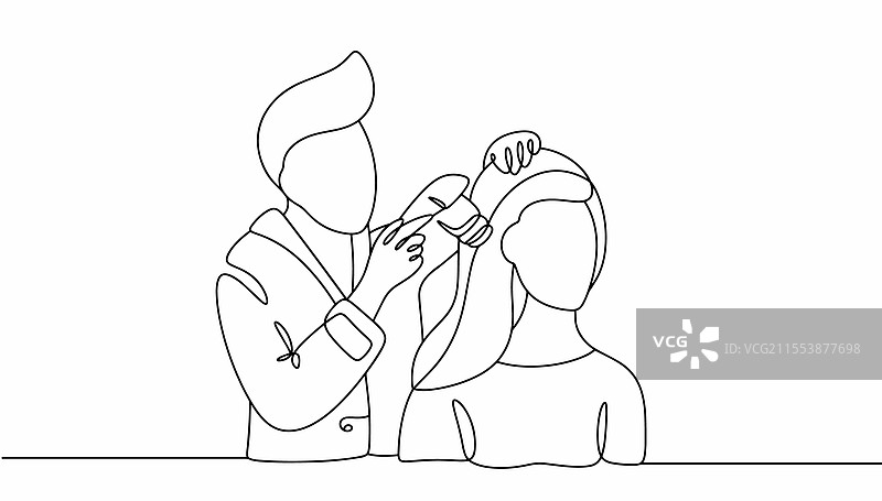 毛发镜检查图片素材