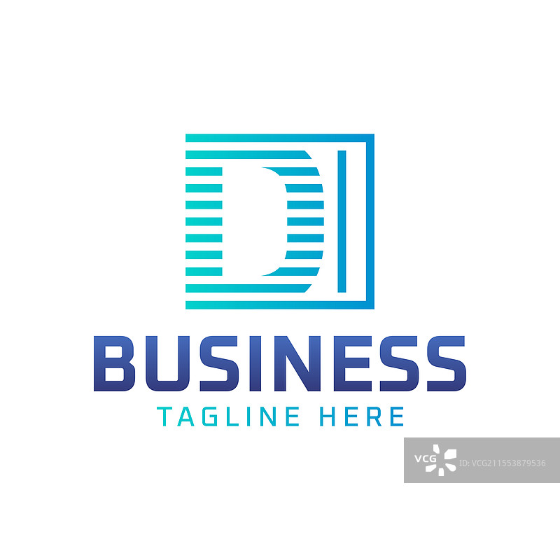 现代简约的字母DI标志设计图片素材