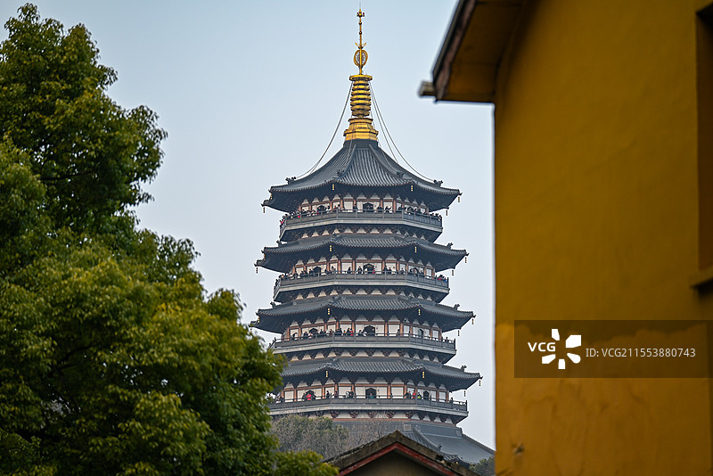 浙江省杭州市西湖风景区雷峰塔遗址景区图片素材