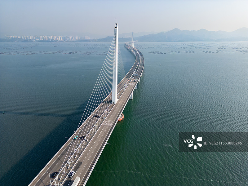 航拍深圳湾大桥图片素材