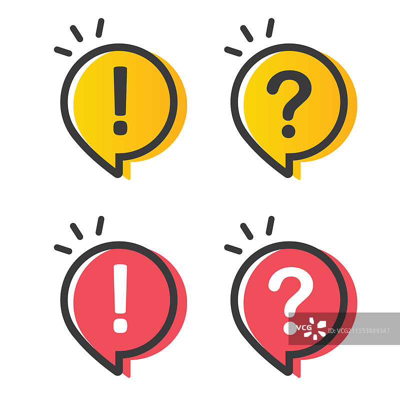 感叹号和问号在句子中的使用图片素材