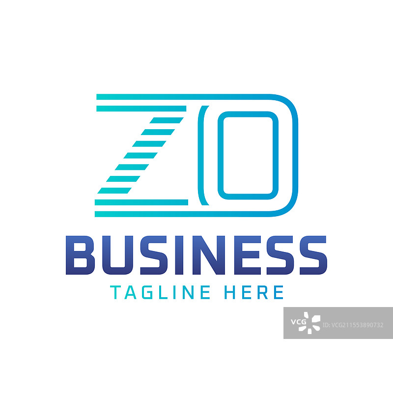 现代简约的ZO字母标志设计图片素材