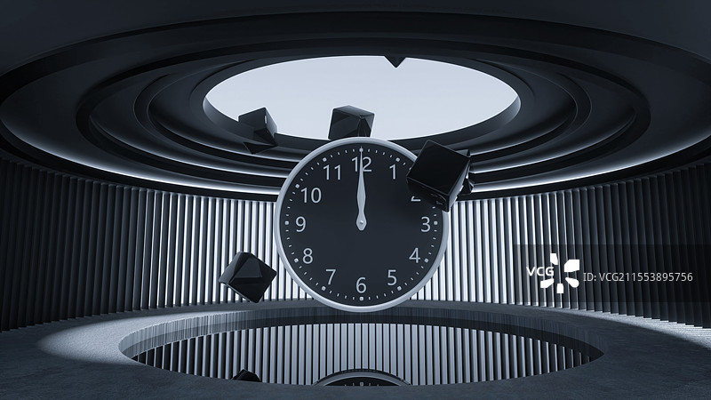 时间钟表光阴流逝创意空镜图片素材