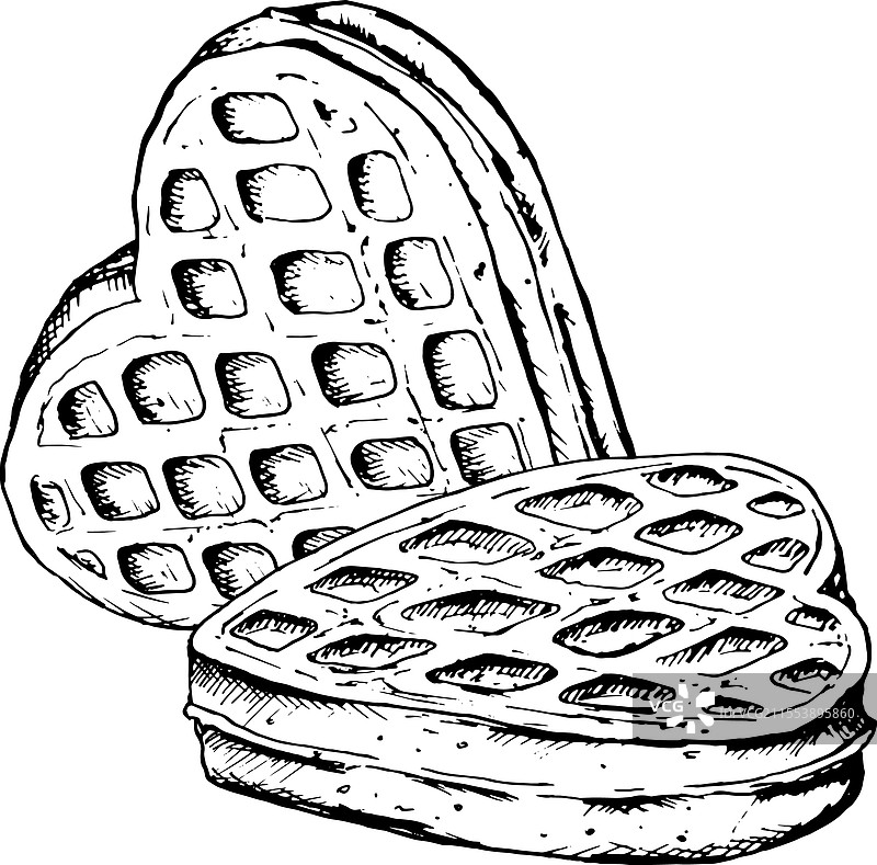 黑白色的两个心形图案图片素材