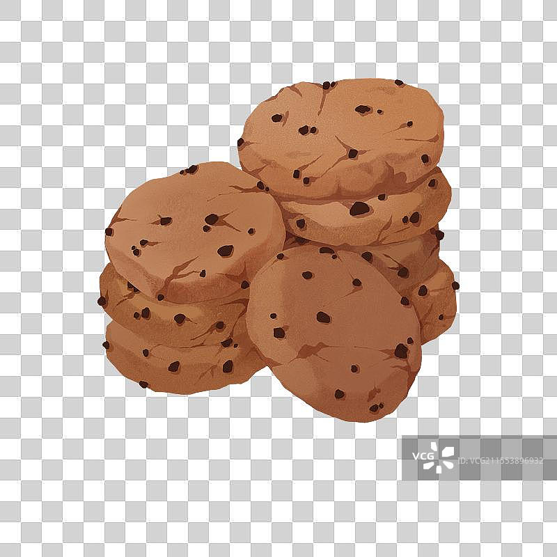 一堆曲奇饼干图片素材