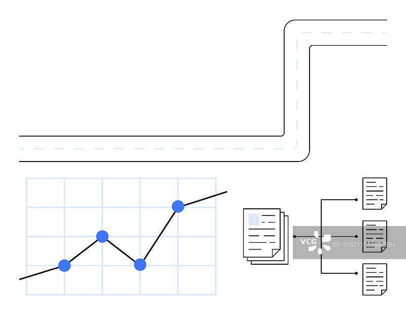 商业增长旅程与数据图表文件图片素材