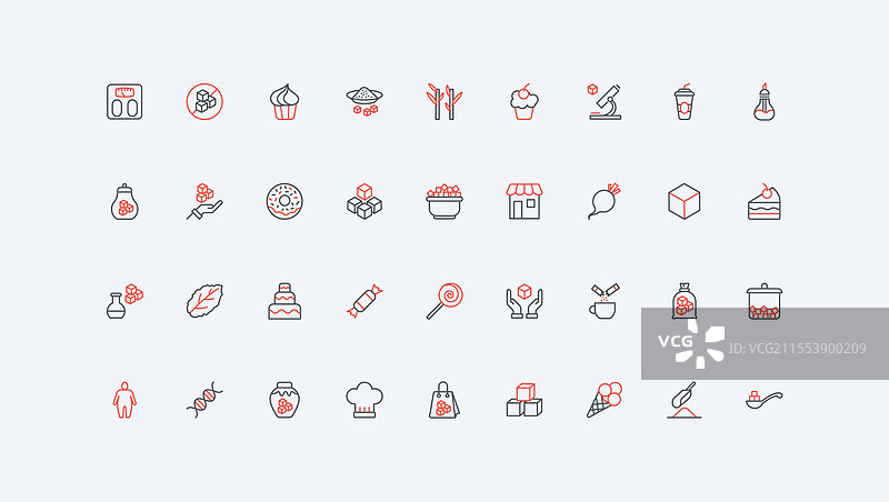 糖甜的糖果食品和甜叶菊叶图片素材