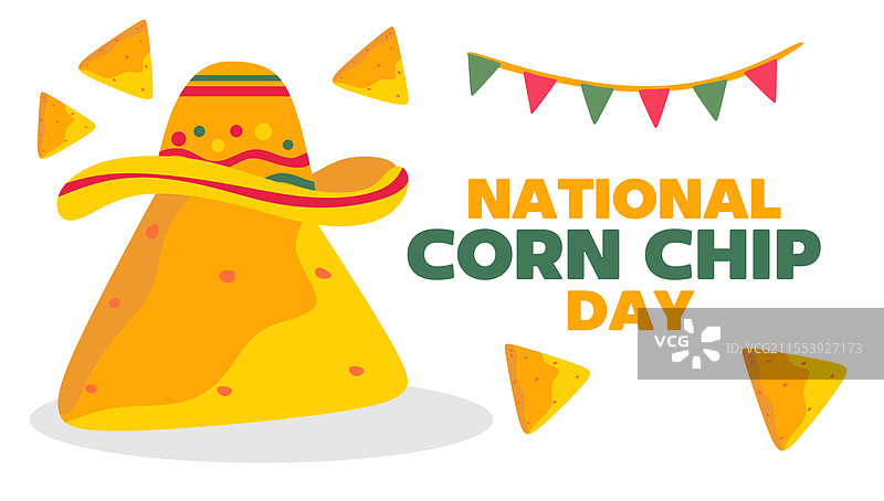 国家玉米片日与美味的玉米片图片素材