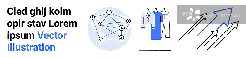 网络连接衣橱的视觉概念图片素材