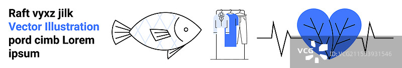 概念元素 鱼类购物 心跳和图片素材