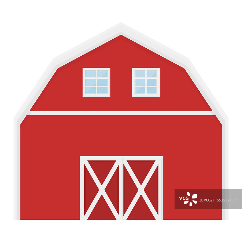 传统的红色农舍图片素材