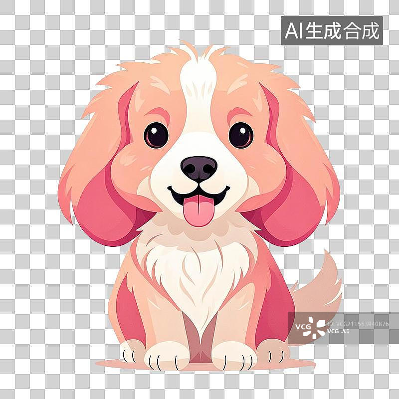 【AI数字艺术】一只小狗3D卡通免抠元素图片素材