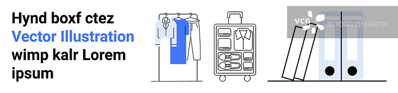 组织和旅行必需品 - 衣架图片素材