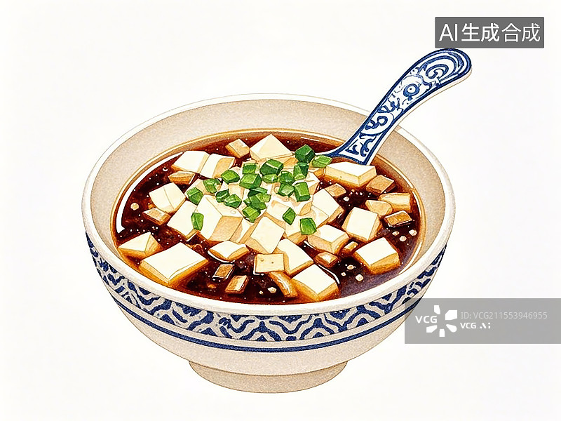 【AI数字艺术】国潮单品元素-咸豆腐脑图片素材