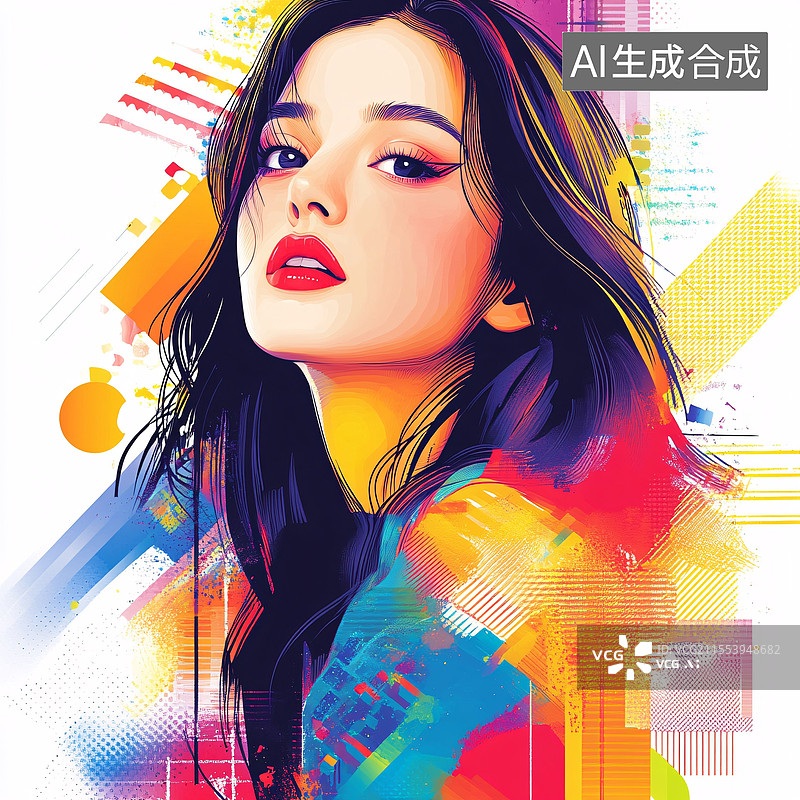 【AI数字艺术】香奈儿少女时尚图片素材