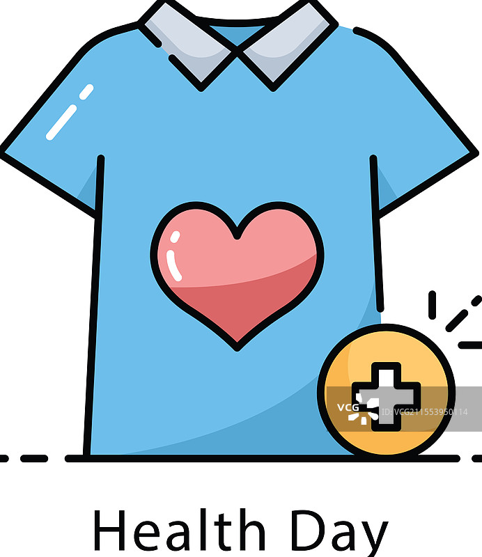 健康日填充轮廓图标图片素材