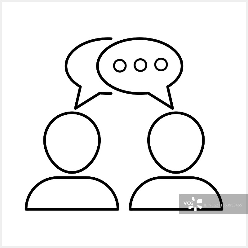 对话图标，独立的对话或访谈图标图片素材