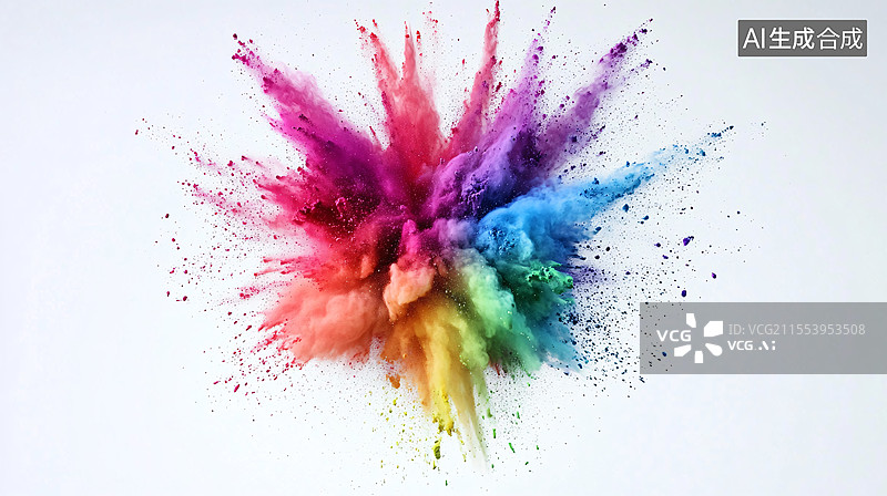 【AI数字艺术】色彩爆炸的瞬间图片素材