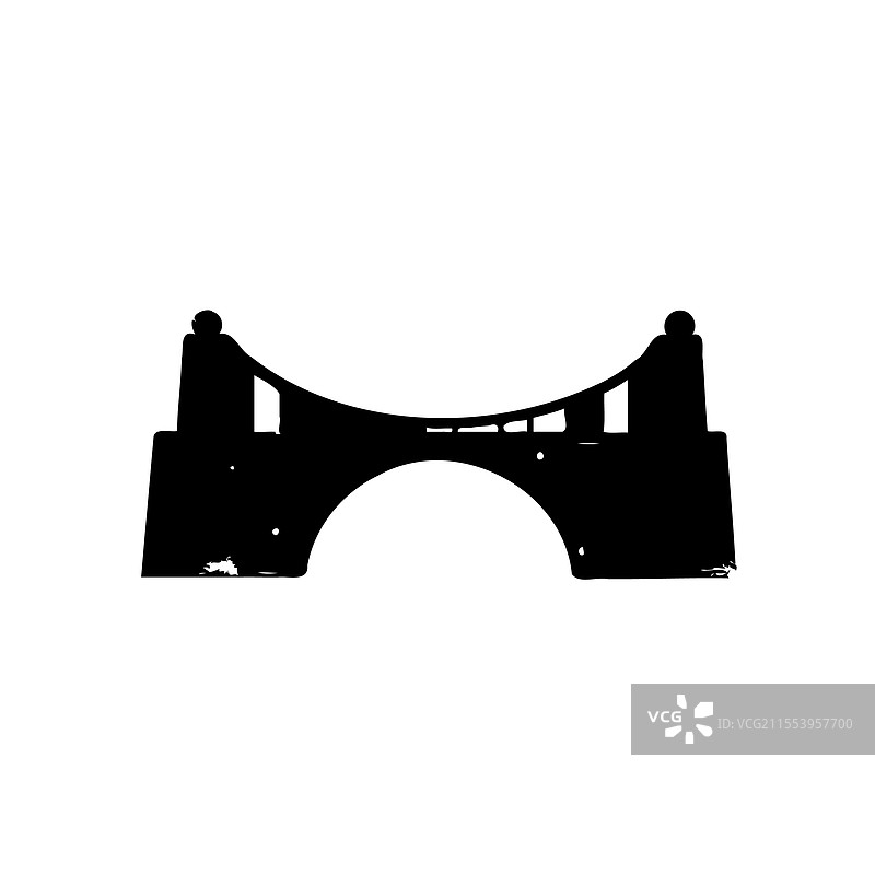 拱桥剪影图标图片素材