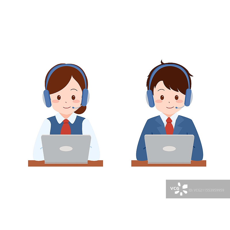 客服人物女客服服务行业PNG素材客服人物元素图片素材