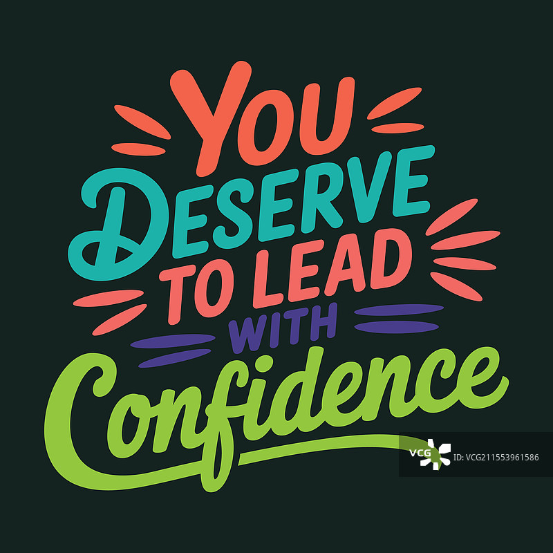 你值得自信地领导女性。图片素材