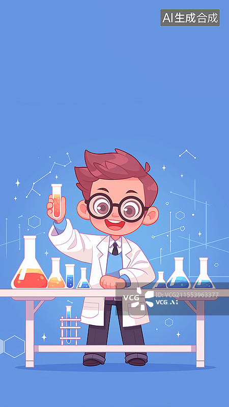 【AI数字艺术】科学家居下图片素材