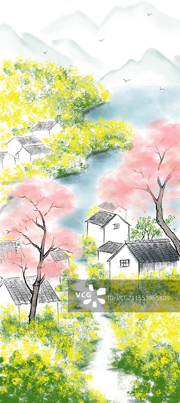 油菜花海图片素材