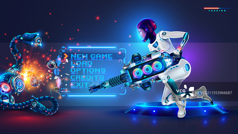 女性是太空中的出色宇航员士兵图片素材