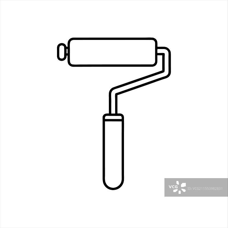 简单的油漆滚筒图标图片素材